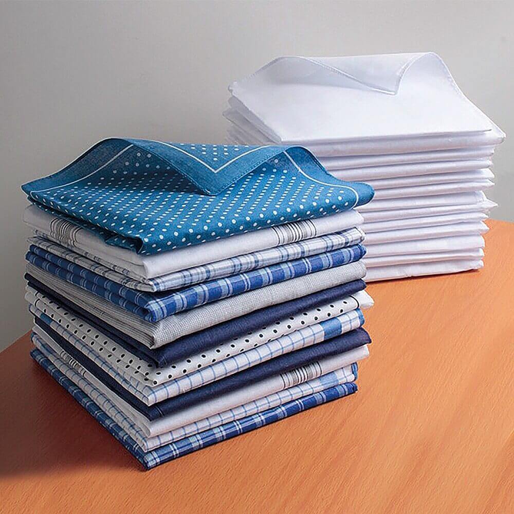 Men's Handkerchiefs: 100% cotton -machine washable.