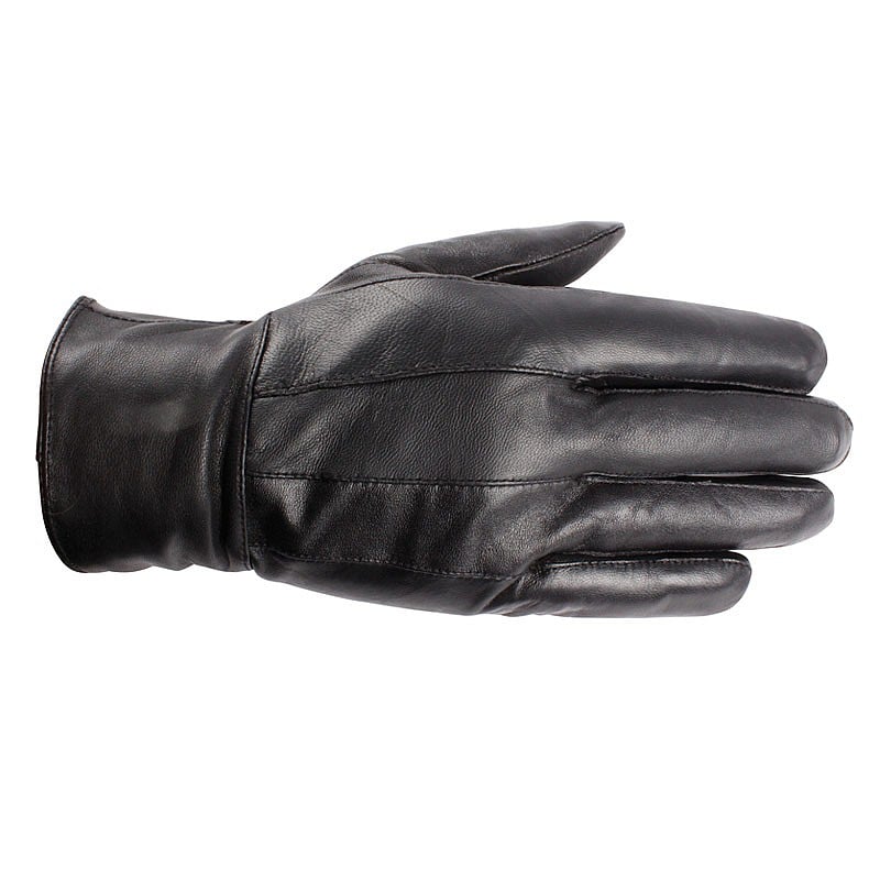 mens warm black leather gloves