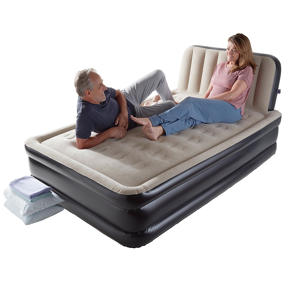 Simmons beautyrest queen air bed mattress with air pump. air bed with motor