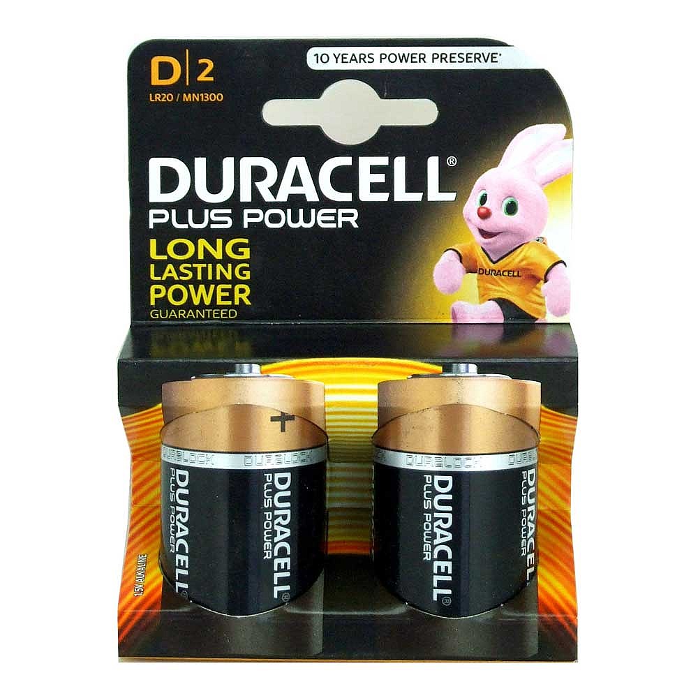 Duracell D Batteries Pack of 2. Long lasting quality.
