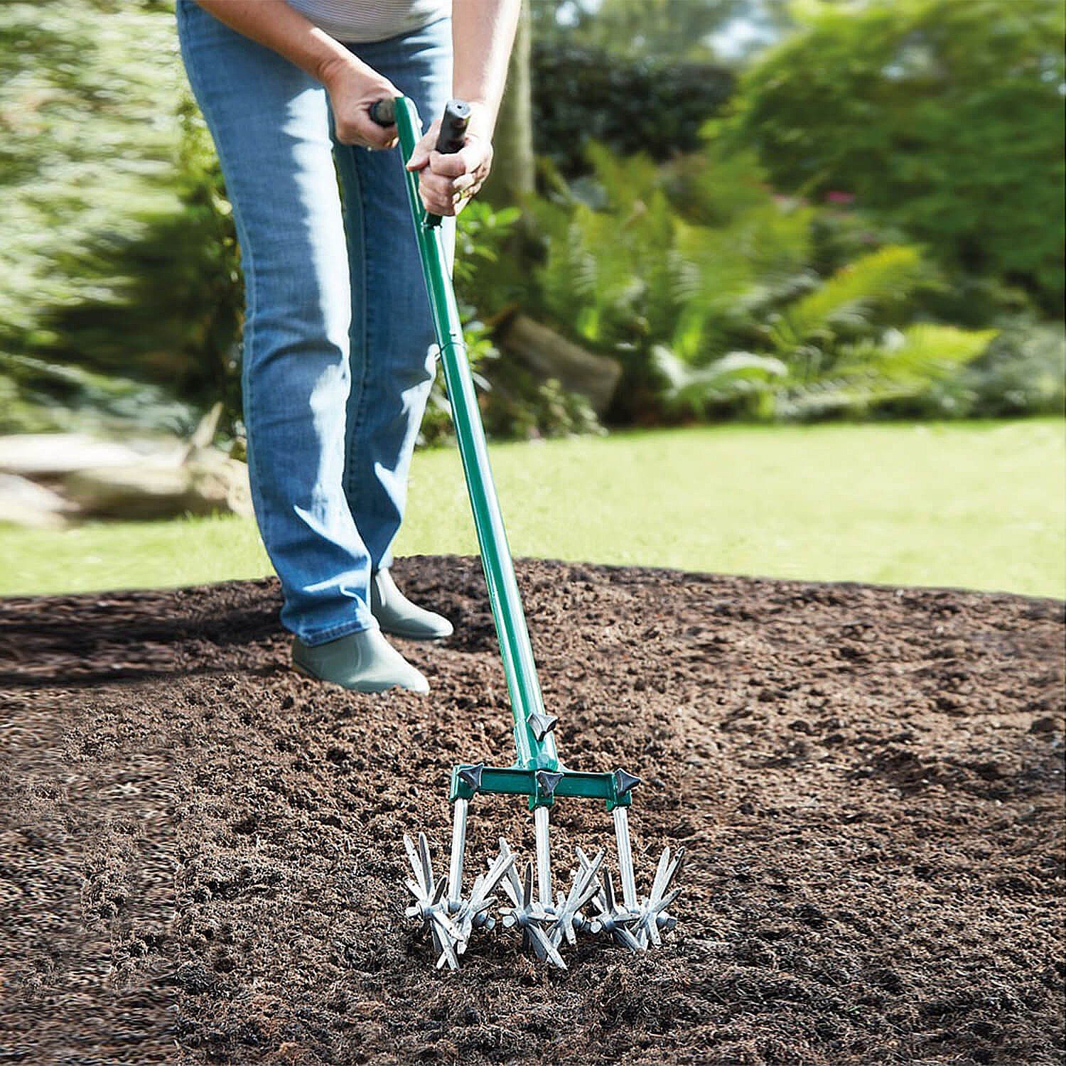 Long Handled Cultivator. Lightweight. Ergonomic comfort grip