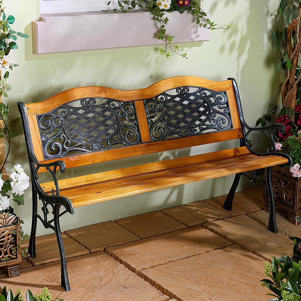 Wood And Resin Garden Bench Sturdy A Great Place To Relax