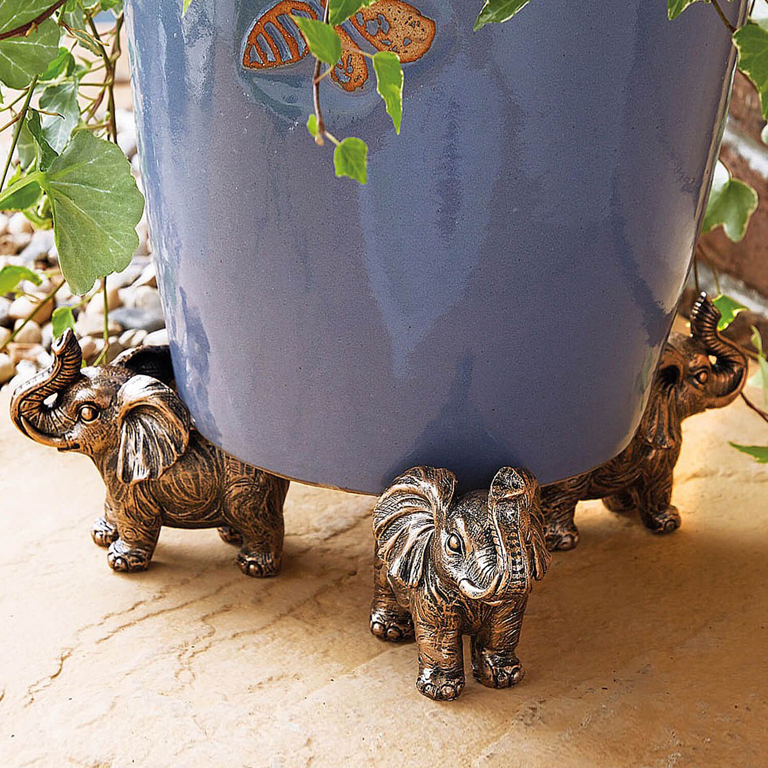 3 Elephant Plant Pot Feet Keeps slugs and snails at bay!