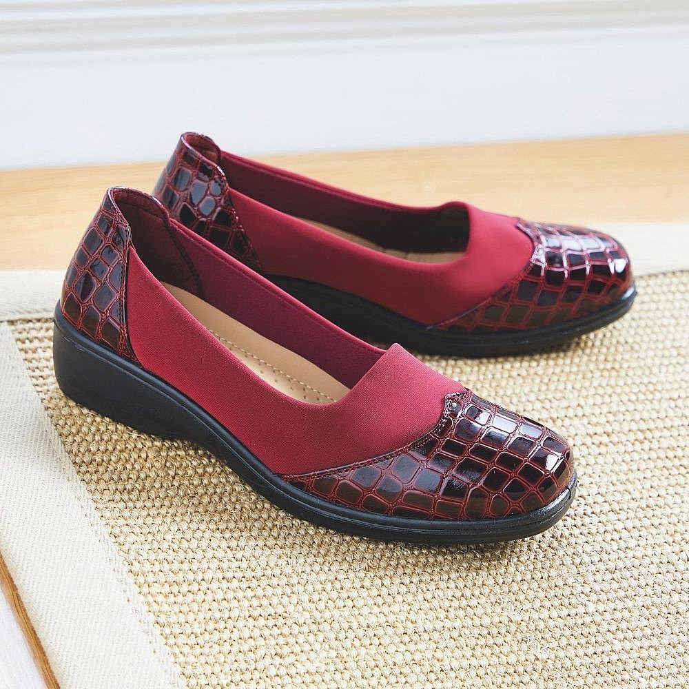 ladies burgundy shoes uk