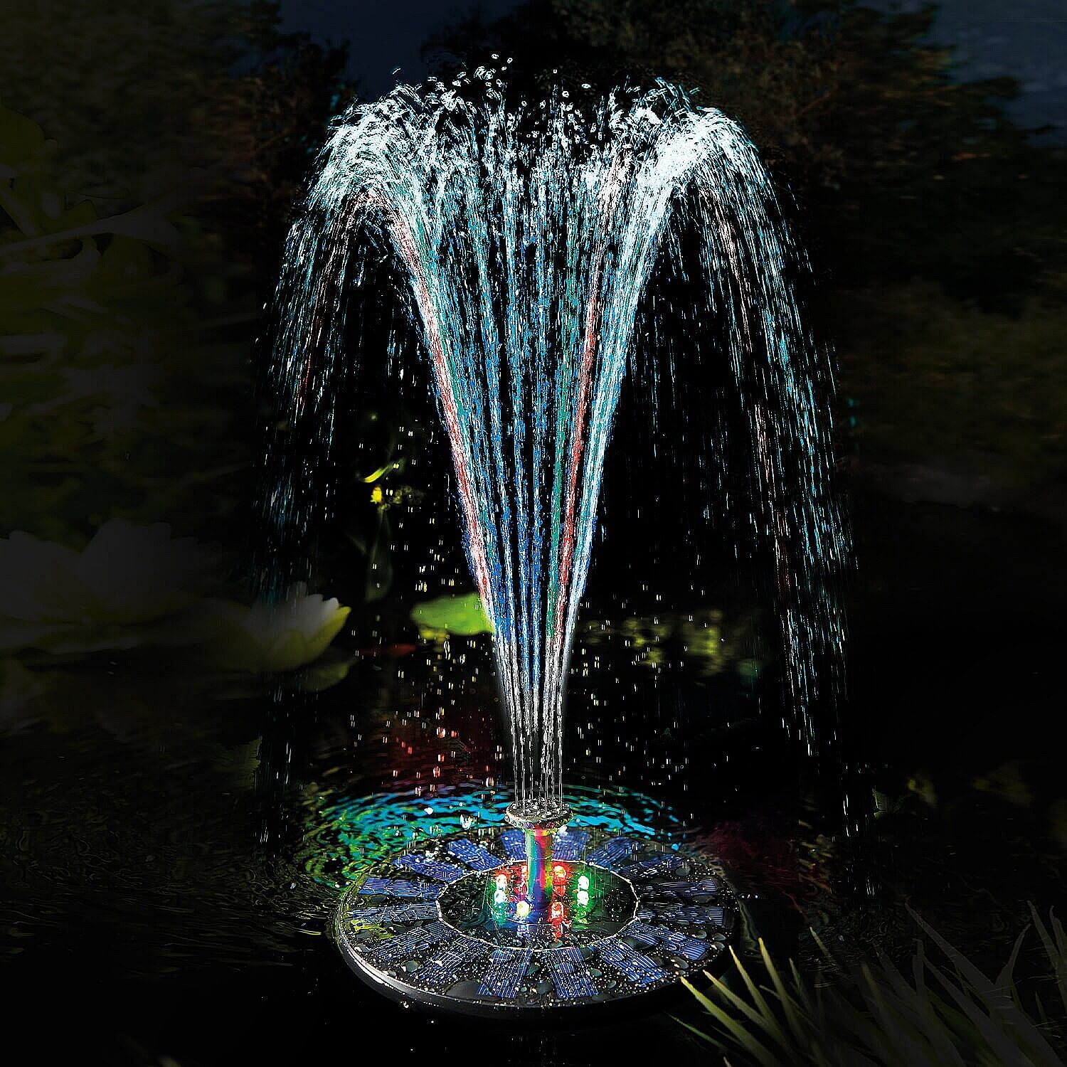 Colour-Changing Solar Water Fountain