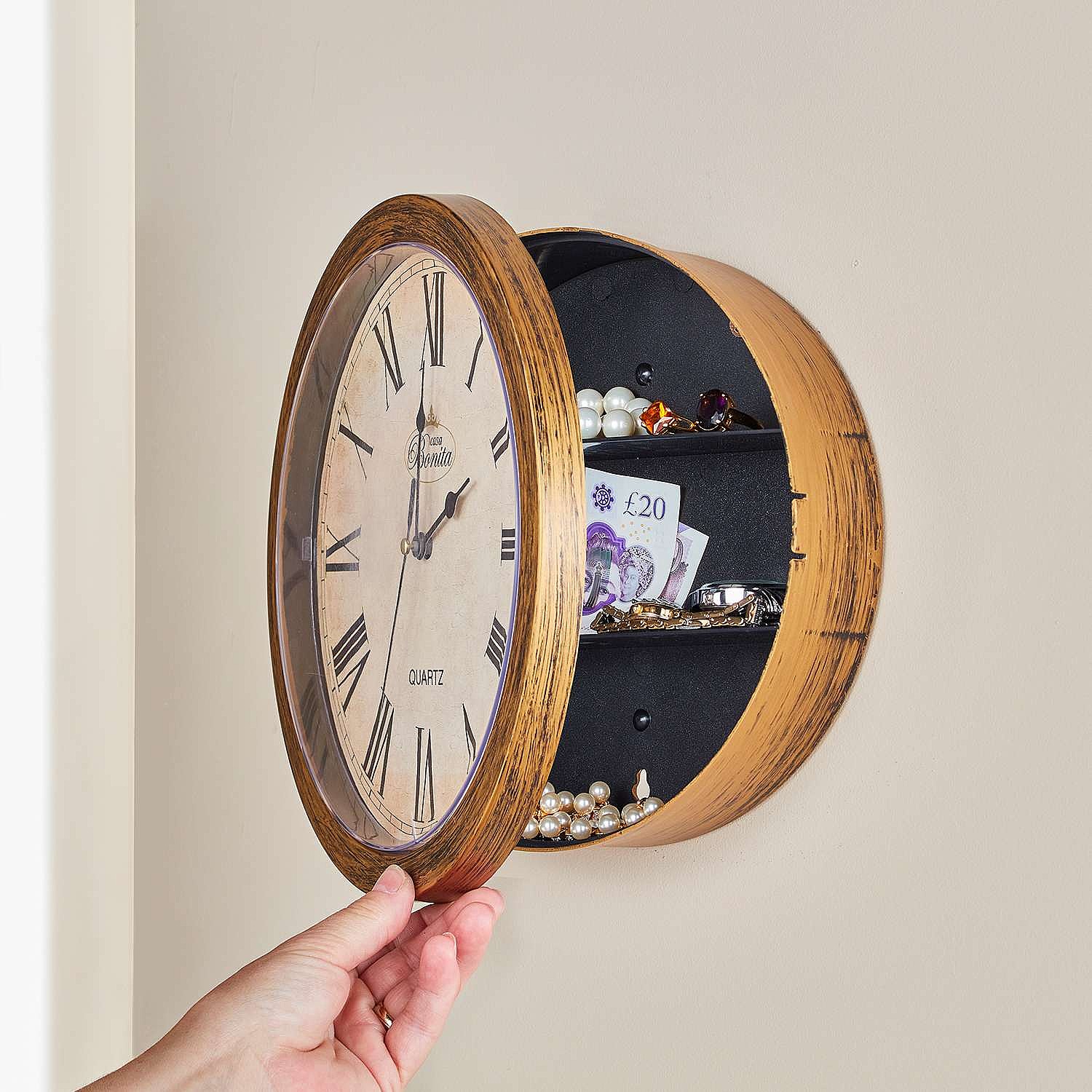 Wall Clock with Hidden Safe