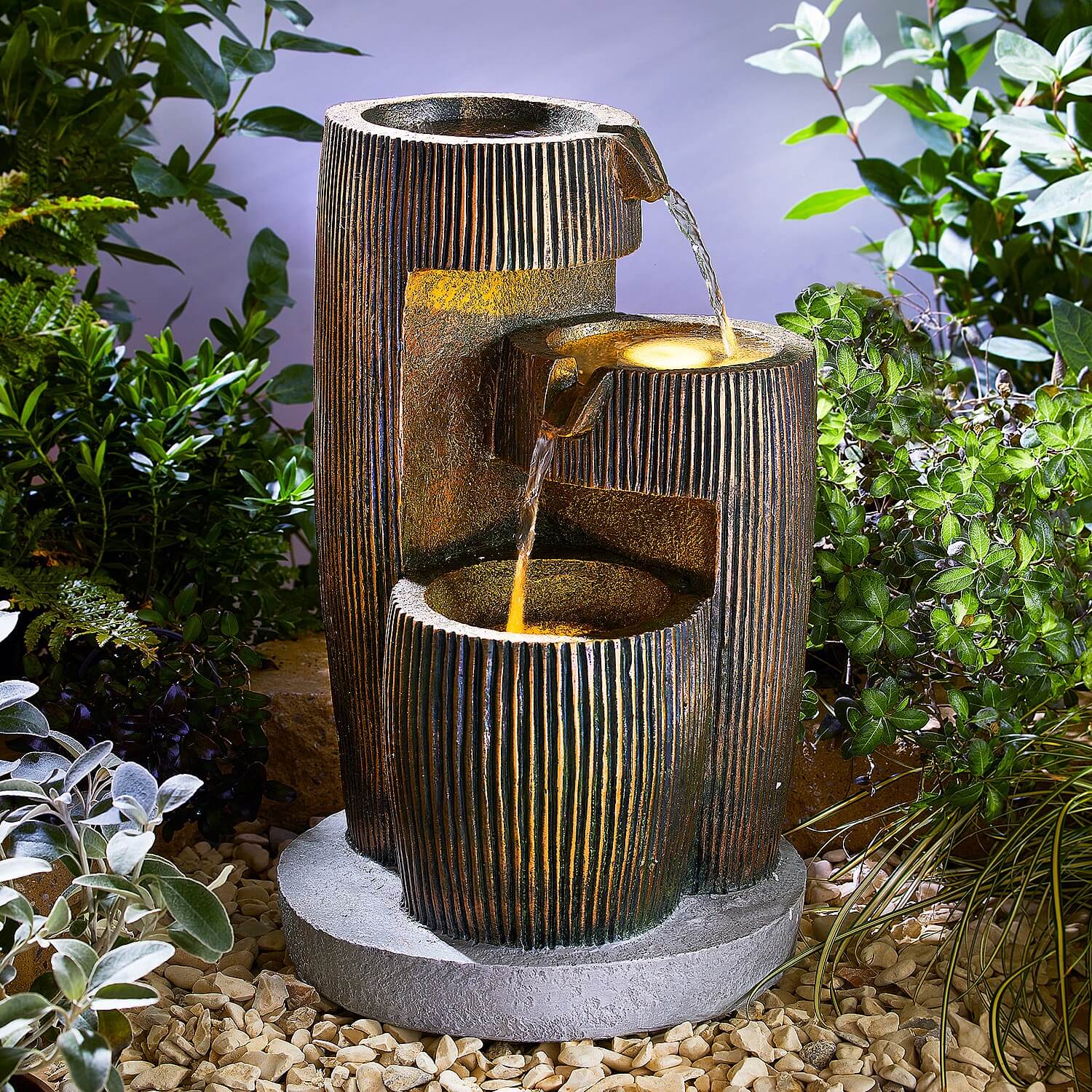 bronze water feature