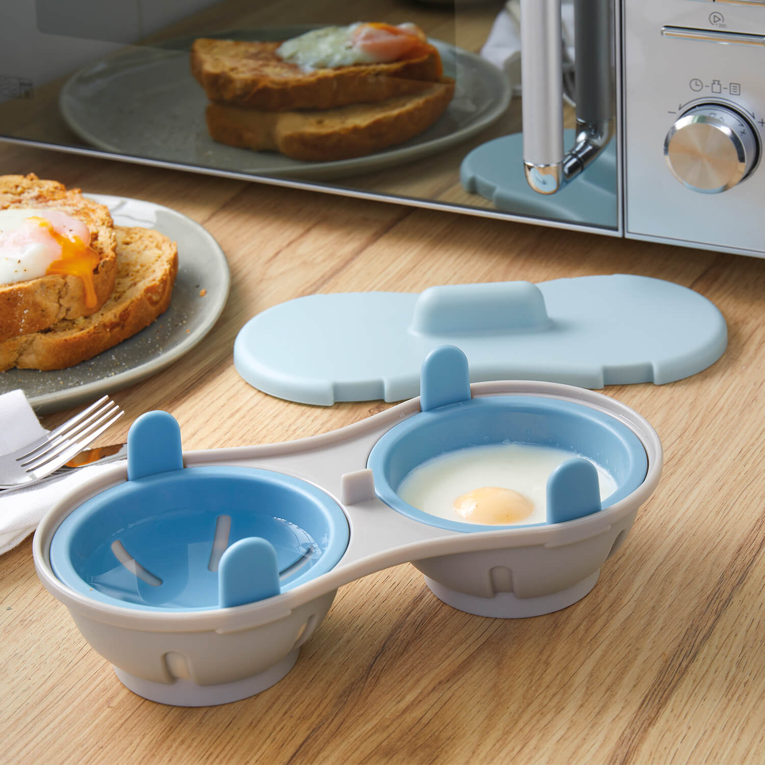 Double Microwave Egg Poacher