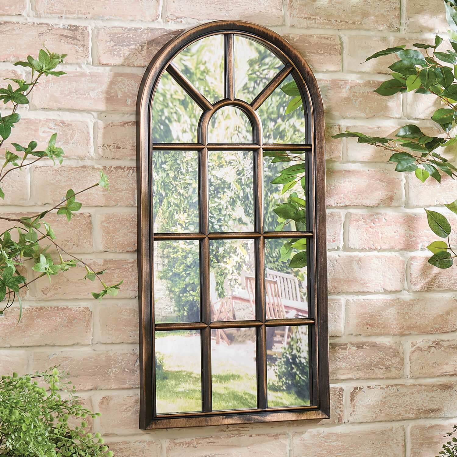 70cm Arched Garden Mirror