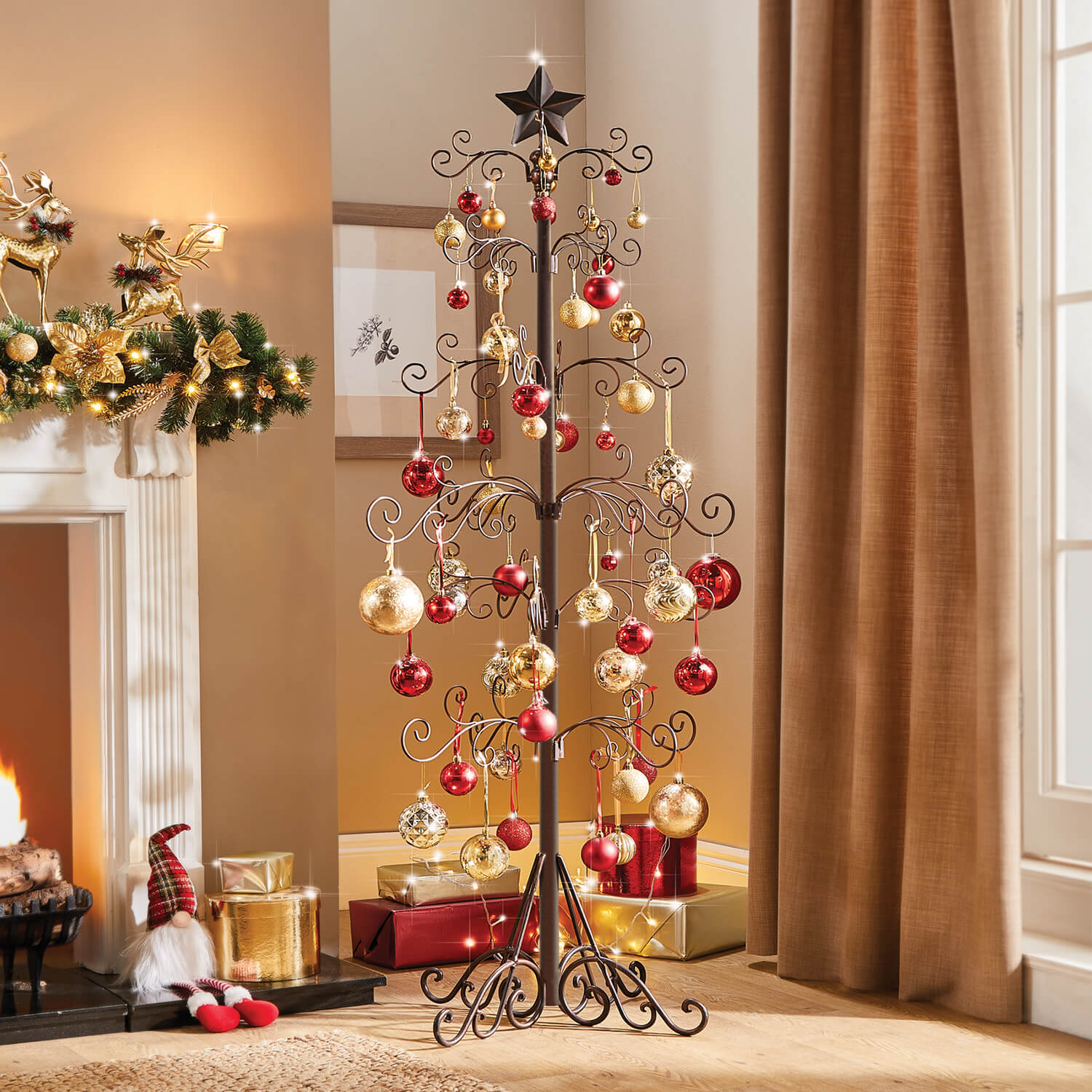 Floor-Standing Metal Xmas Tree