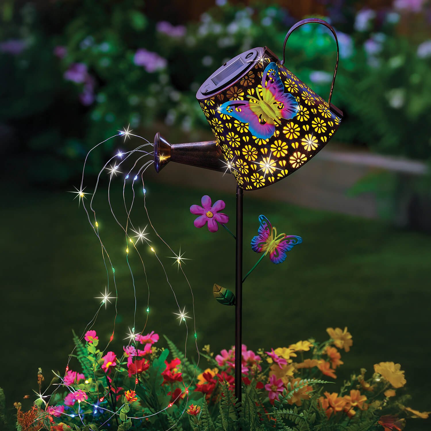 Multi-coloured Solar Watering Can