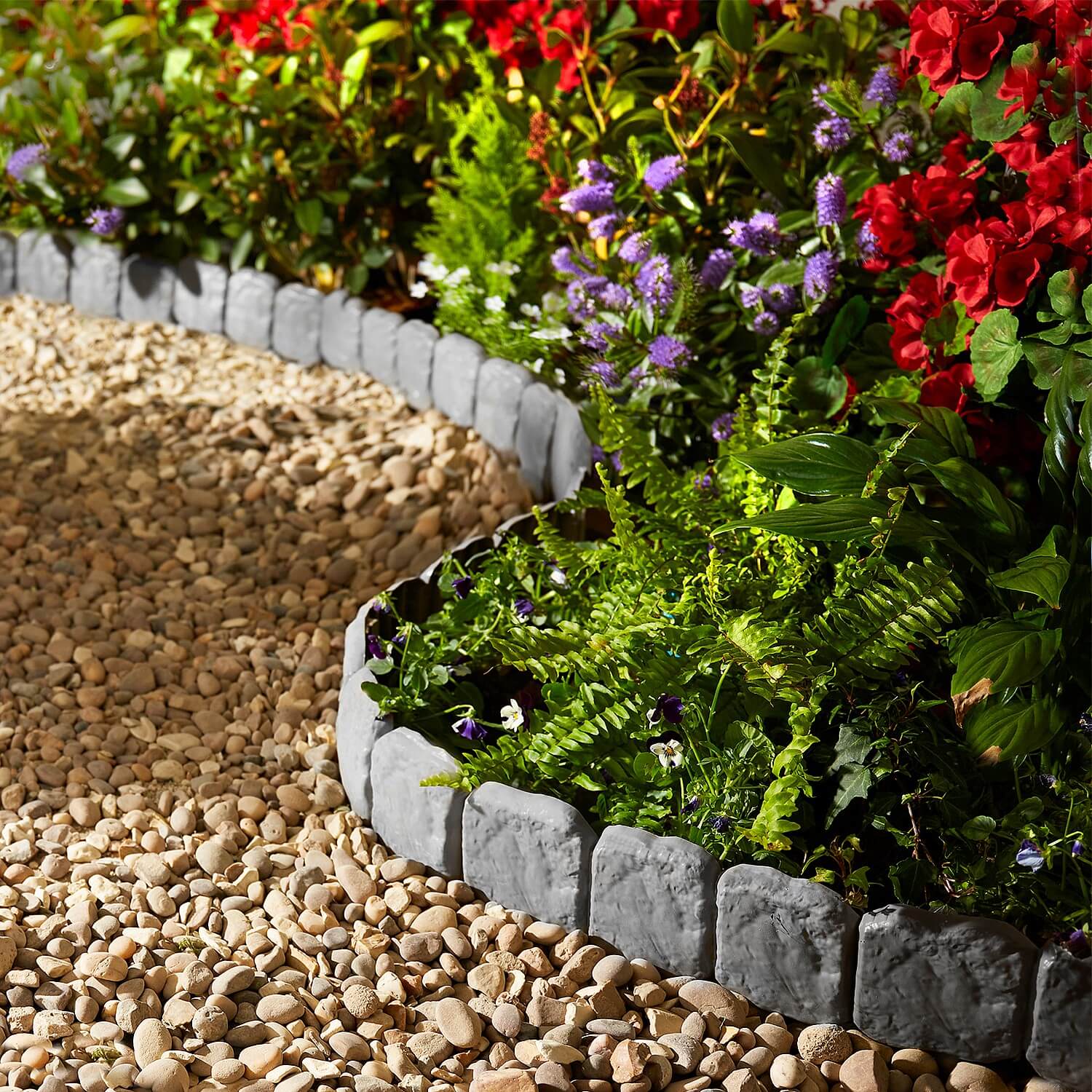 Cobbled Stone-Effect Lawn Edging - Buy 3 Get 1 Free