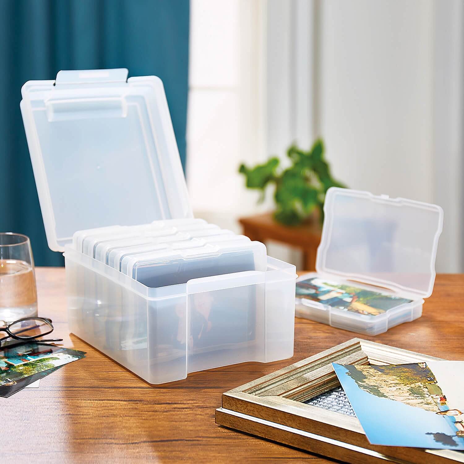 Plastic Photo Storage Boxes protect your treasured photographs.