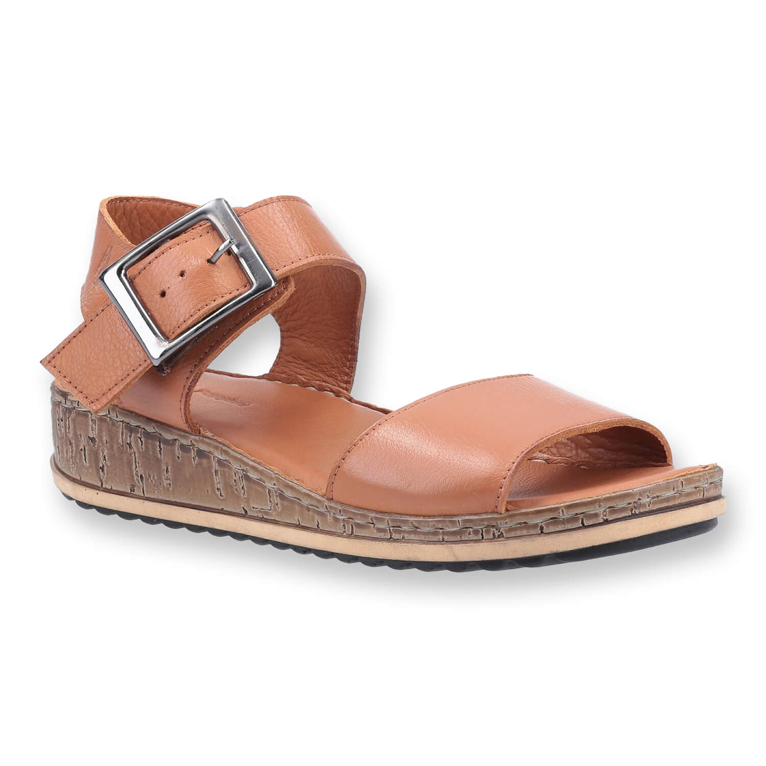 UK Size 8 Ellie Wide Sandals Tan