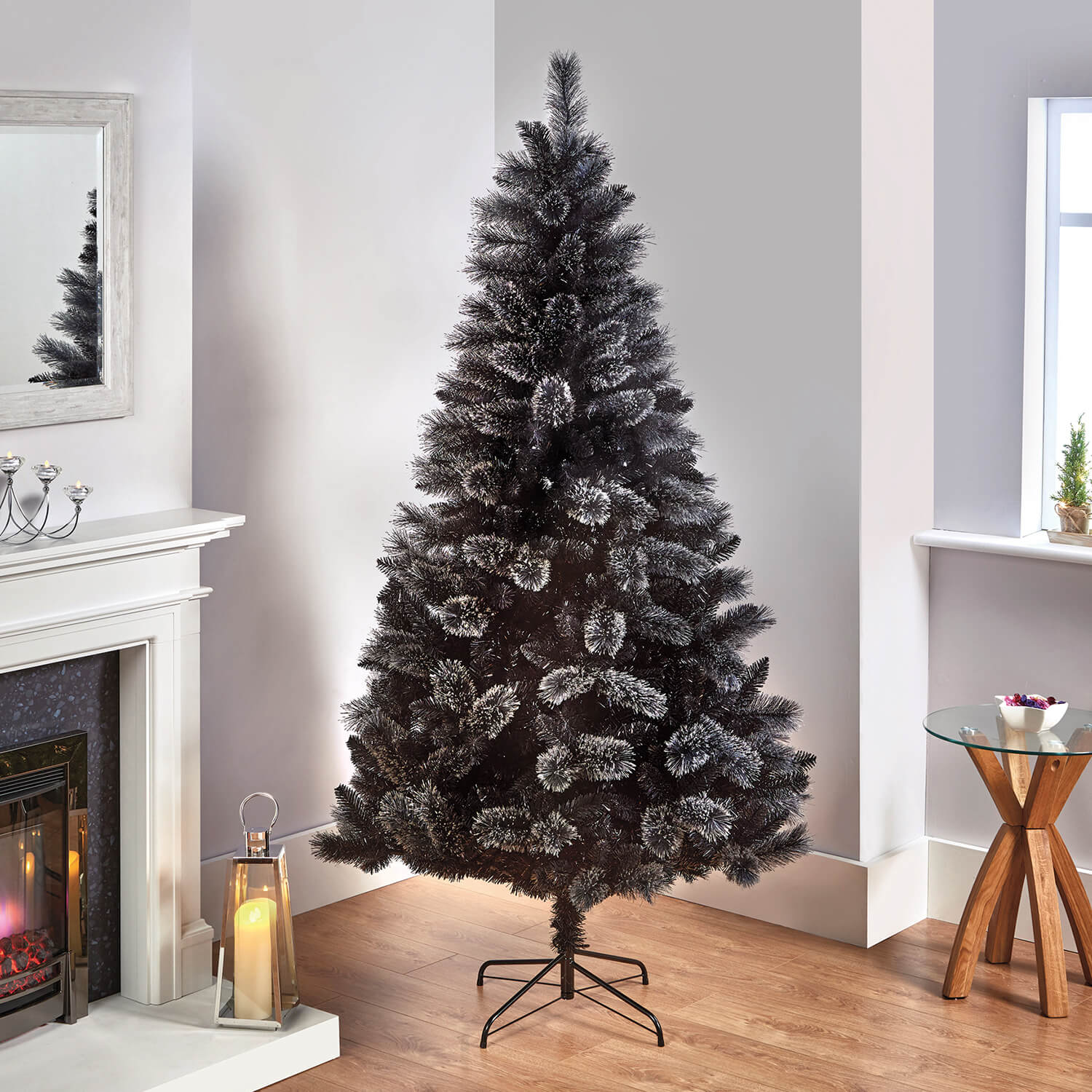 1.8M Artificial Black Tipped Fir Xmas Tree With Cashmere Tips