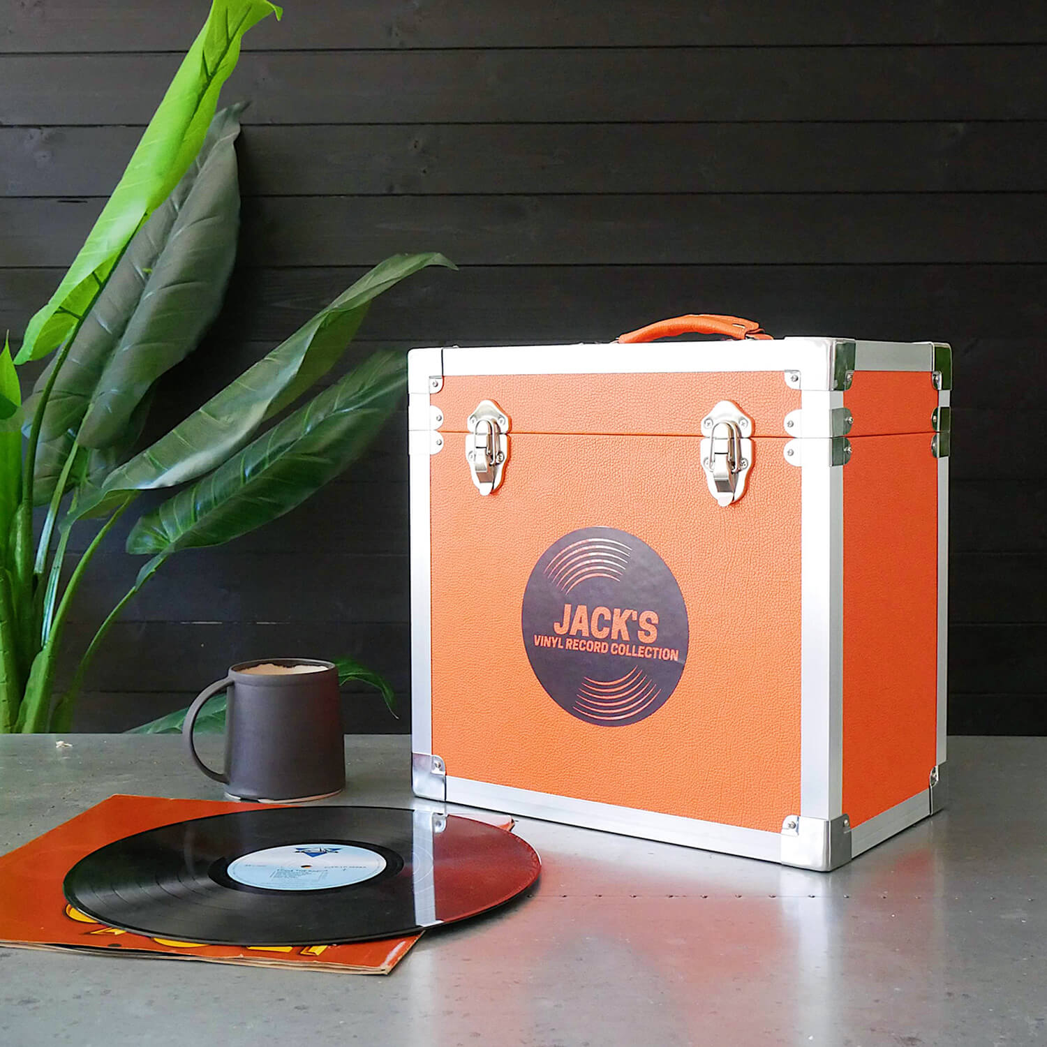 Image of Orange Personlised Record Storage Case