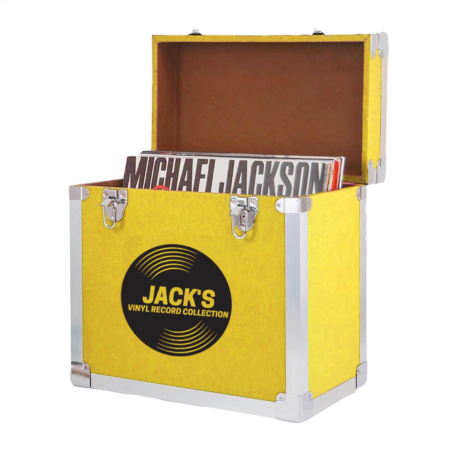 Image of Yellow Personlised Record Storage Case
