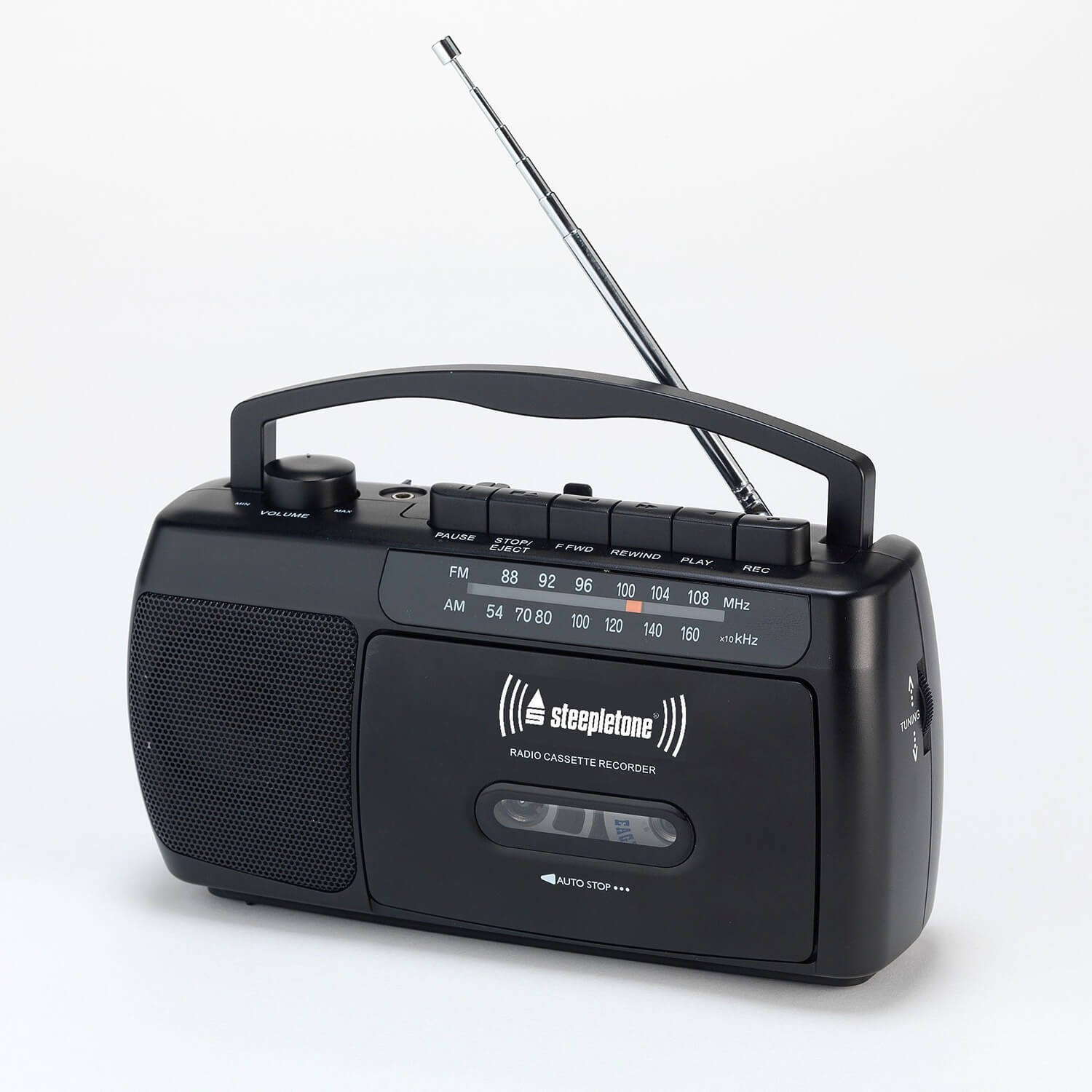 Image of Black Mono Cassette Player, Recorder And&hellip;