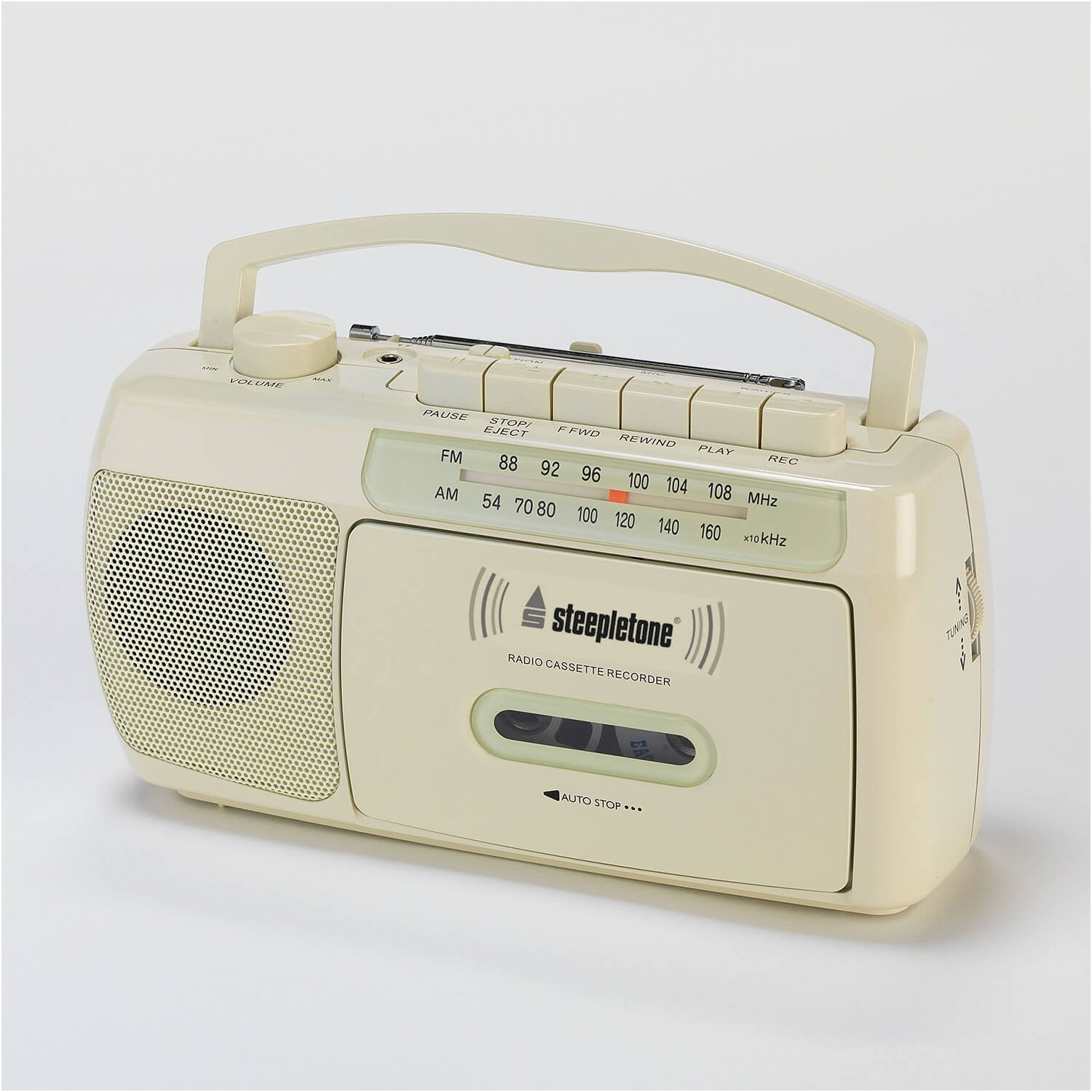 Image of Cream Mono Cassette Player, Recorder And&hellip;