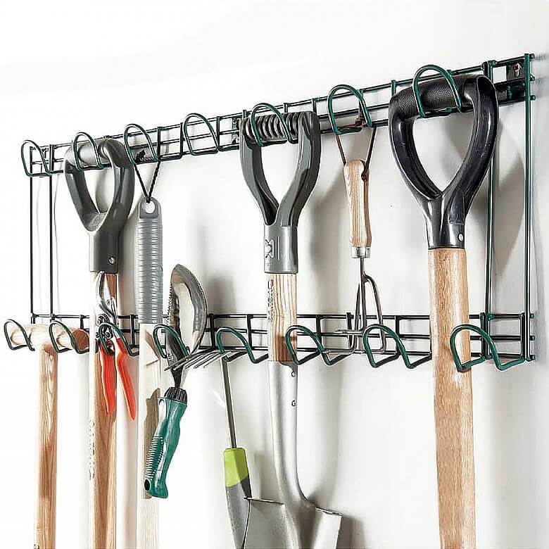 Hanging Tool Rack Space Saving, Garden Tool Racks For Garage Uk