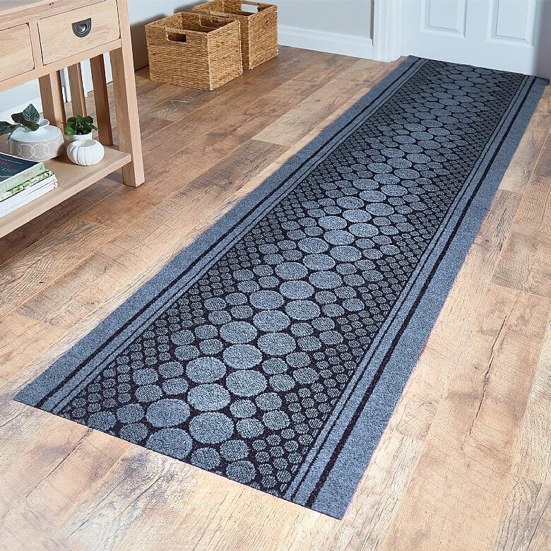 Heavy-Duty Hallway Runner Grey