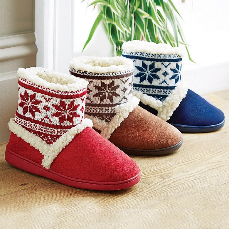 Scandi Sherpa Fleece Slipper Boots - Buy 1 Get 1 Free