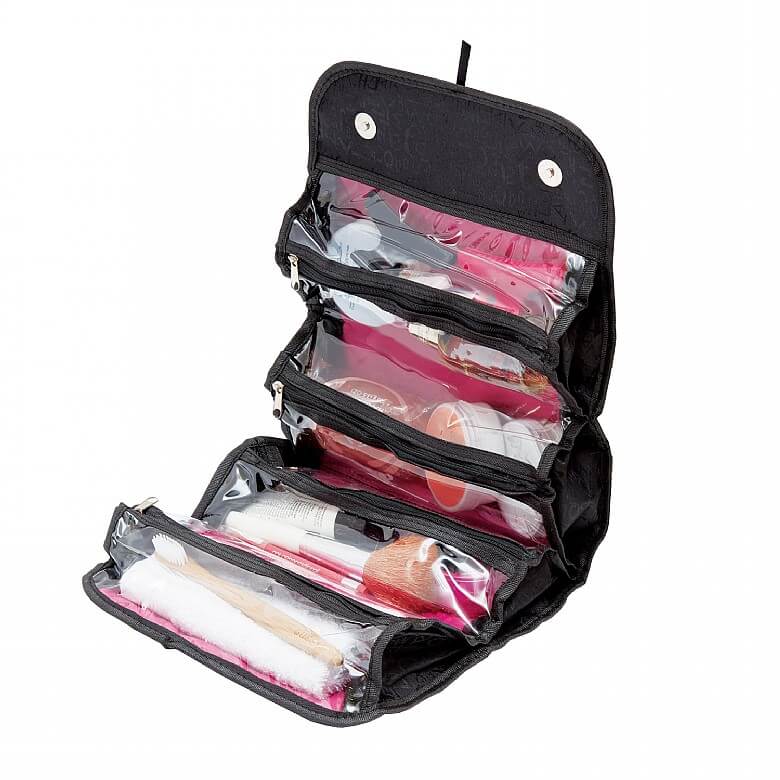 Roll Go Toiletry Bag: buy pink bag get black bag
