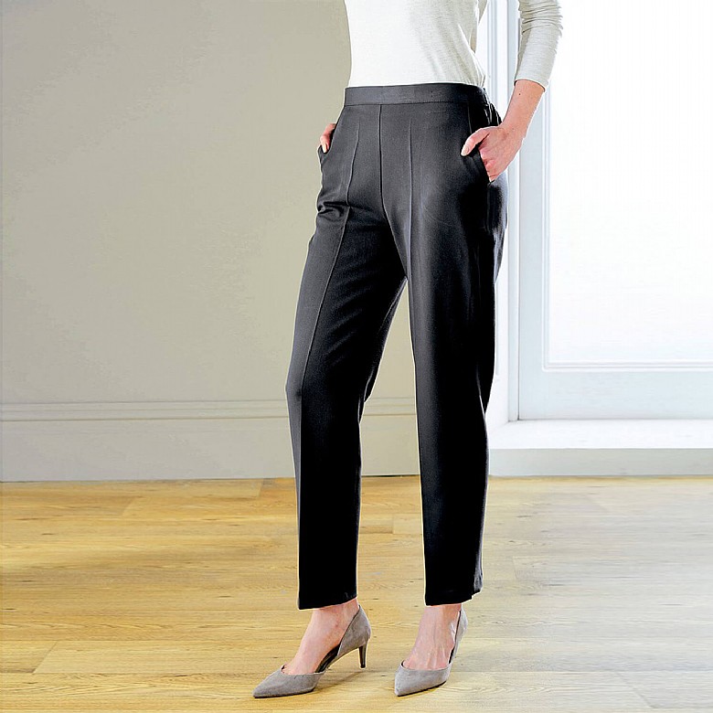 Sienna Stretch Trousers in PURE BLACK | White Stuff