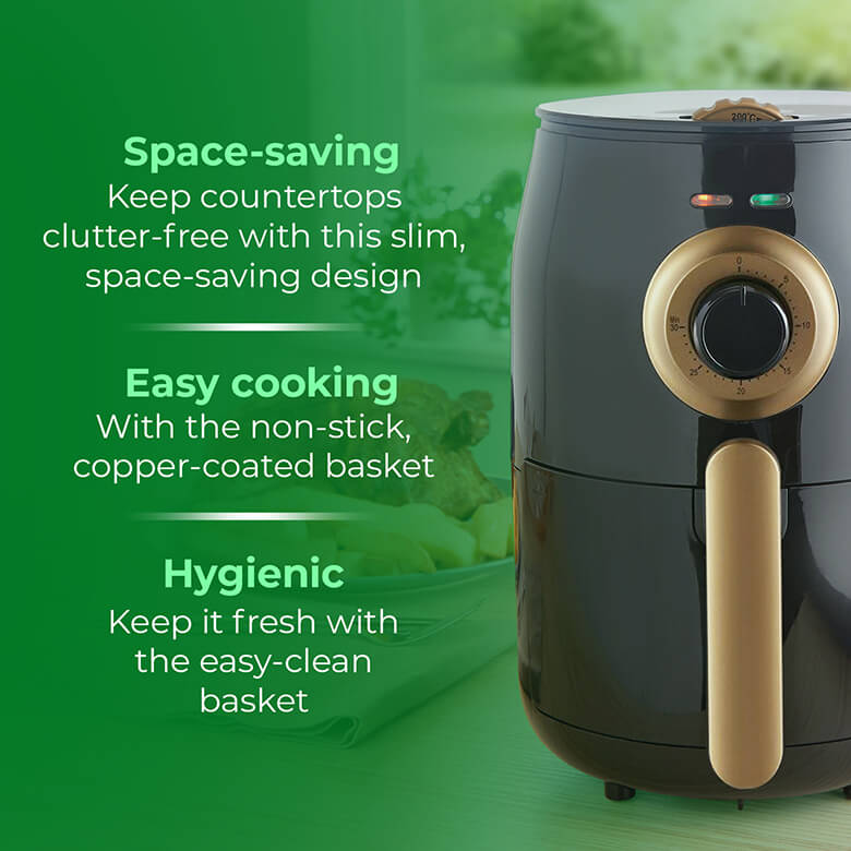 Copper King 1.8L Air Fryer Ideal for healthy portions