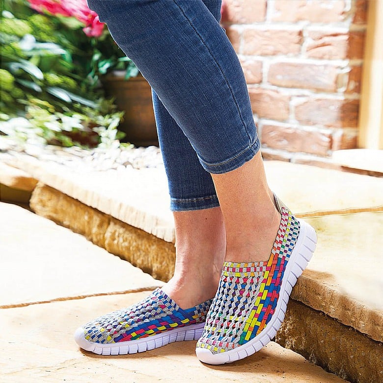 Multi Colour Woven Shoe