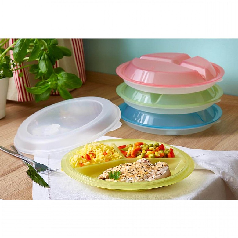 Pack of 4 Divided Meal Plates Buy 2 & Save £3 By Coopers