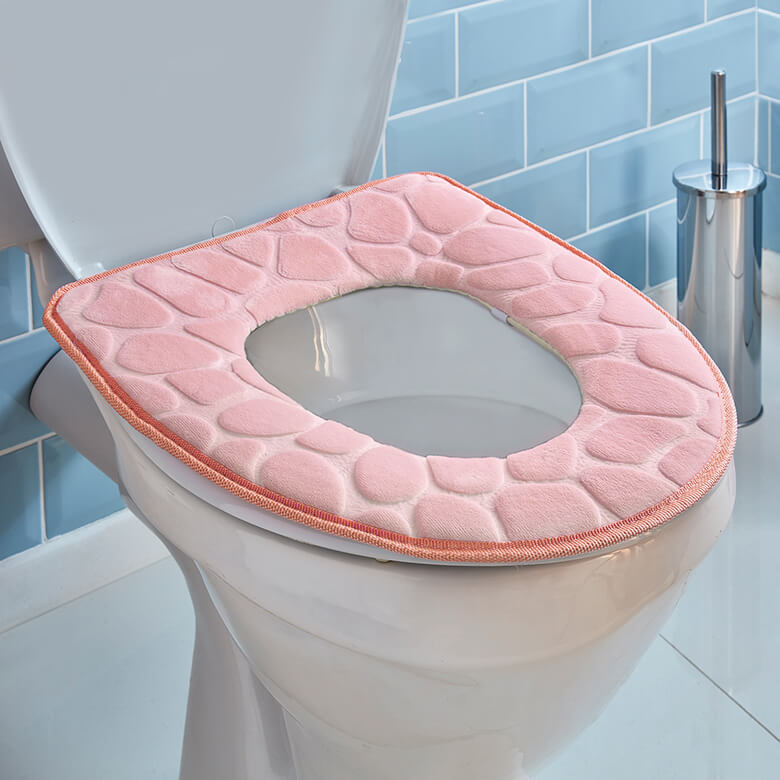 Pack of 2 Toilet Seat Comfort Pads Pink Bathroom Accessories