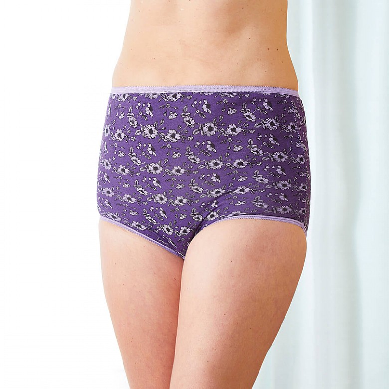 Pack of 6 Lilac Mix Cotton Briefs