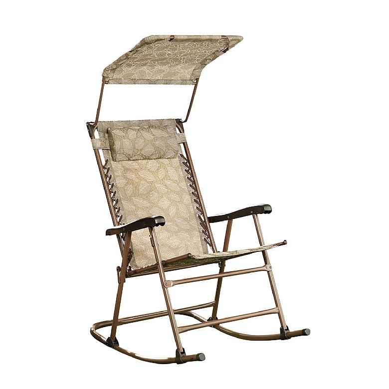 Rocking Garden Chair With Shade 2, Outdoor Rocker Chair With Canopy