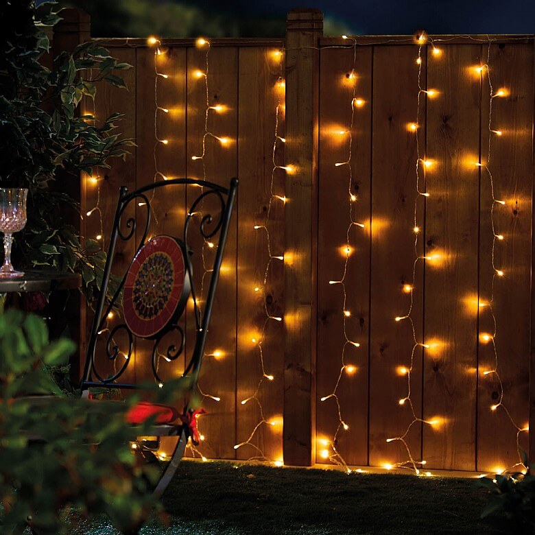Garden curtain on sale lights