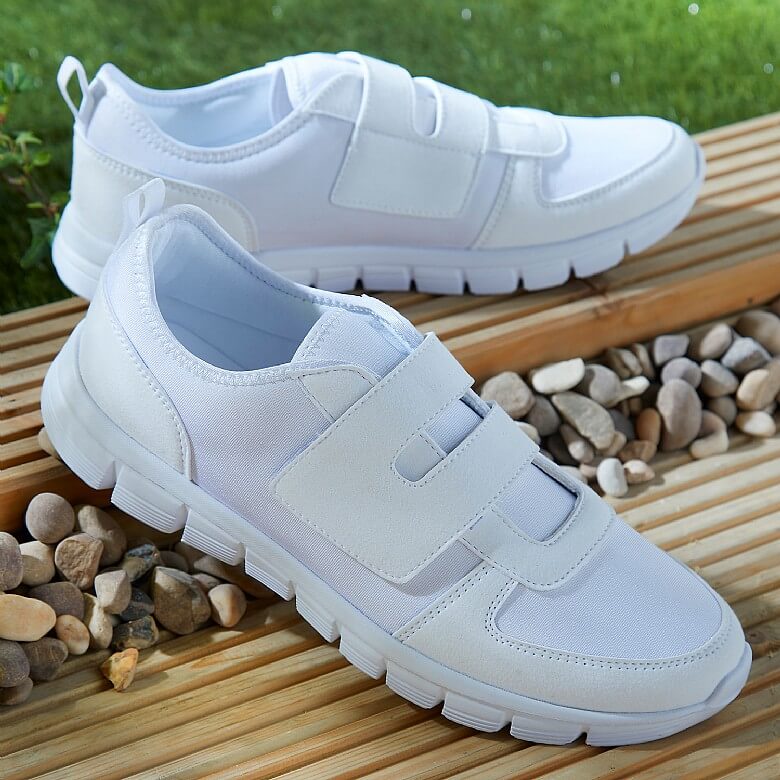 Men s Touch Fasten Trainers White