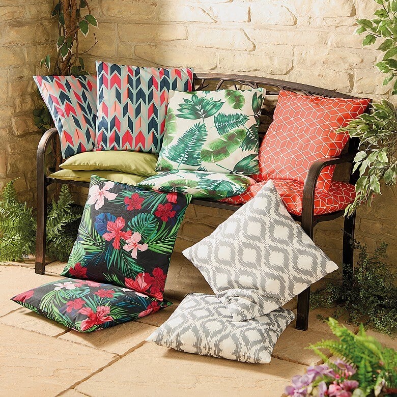 Pair of Grey Aztec Scatter Cushions Coopers Of Stortford - Main Image