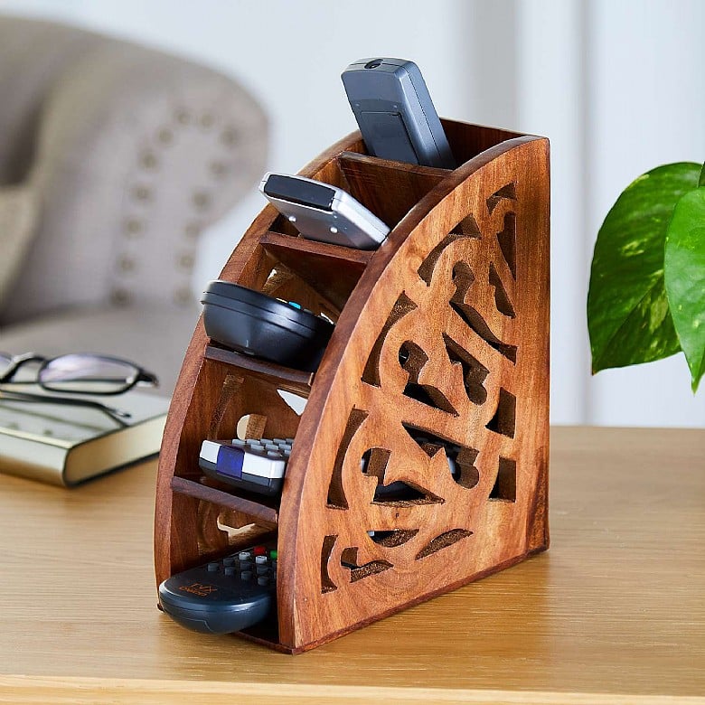 Wooden Remote Control Holder Coopers Of Stortford