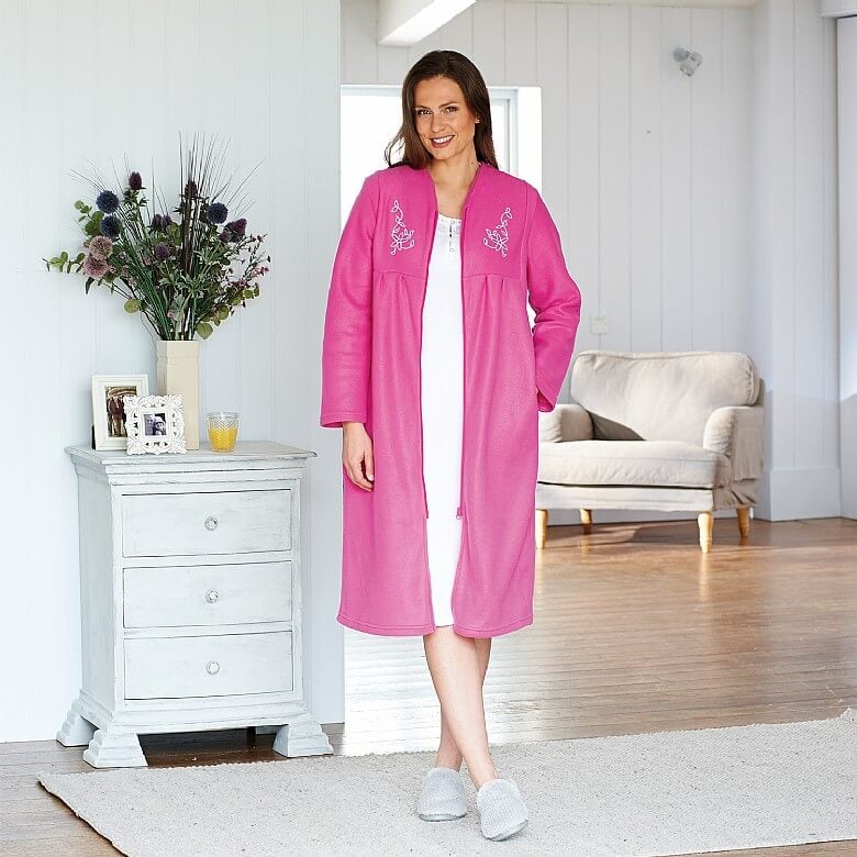 Star Detail Fleece Short Dressing Gown | boohoo