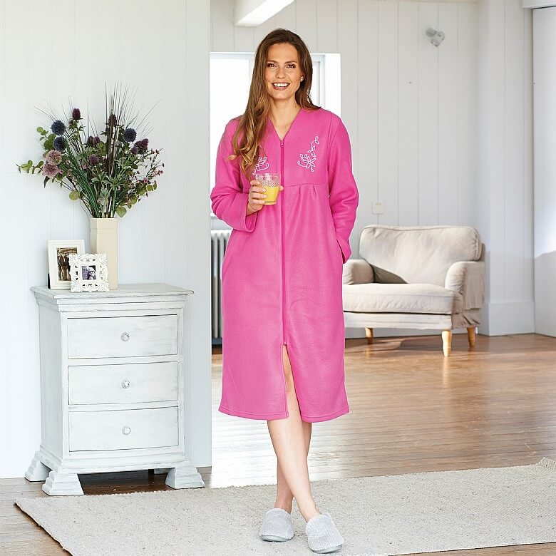M&S Collection Fleece Zip-up Dressing Gown | Compare | Trinity Leeds
