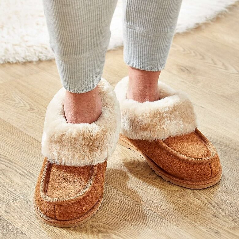 shearling slippers womens
