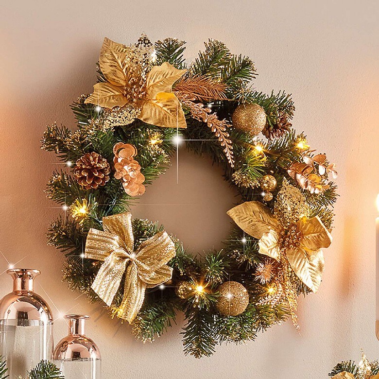 Pre Lit Christmas Wreath