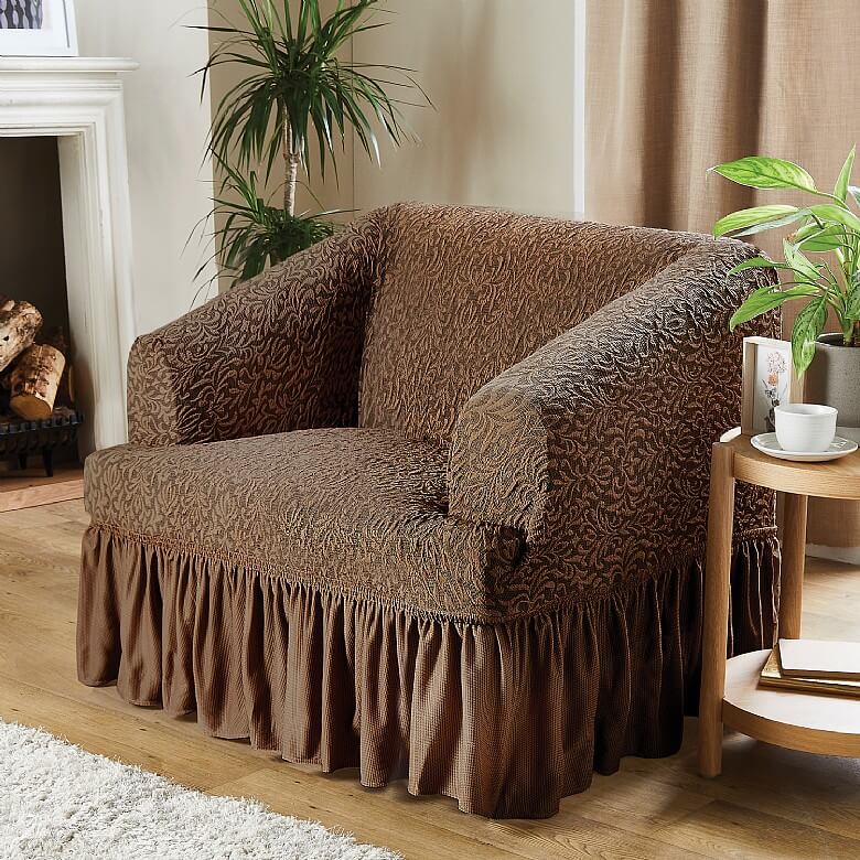 Valance 2 Seater Sofa Cover Fits With, Brown Sofa Cover Uk