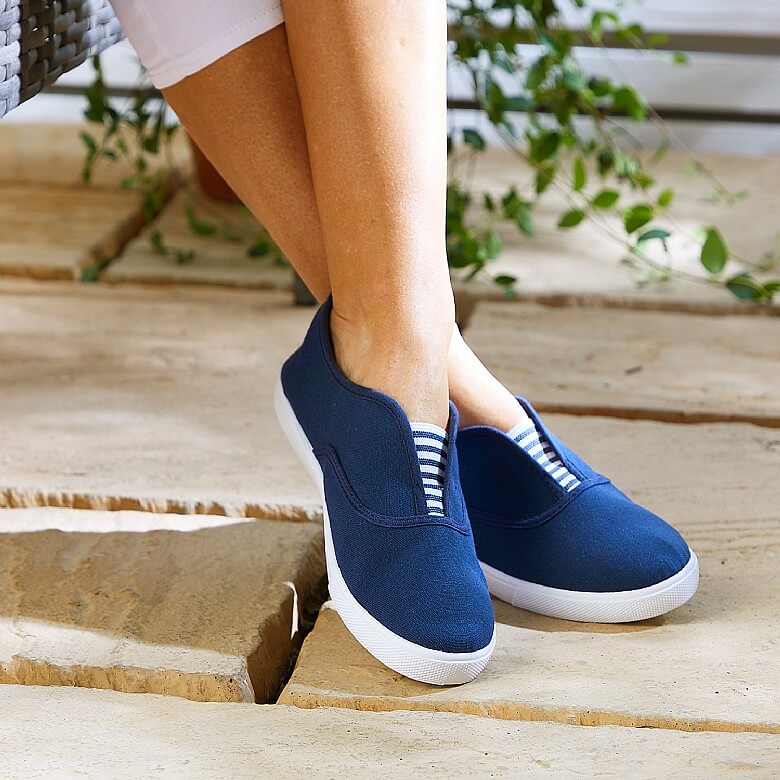 Secret Stretch Canvas Shoes Navy - Buy Both & Save £5