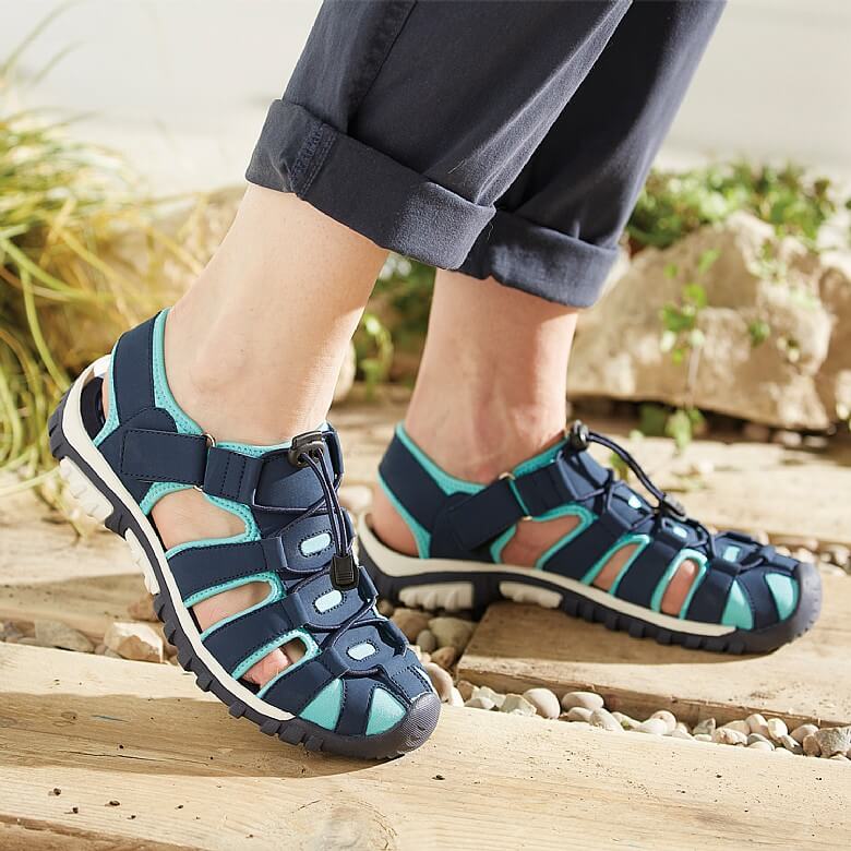 Claim Posters Scully Ladies' Active Sandals Navy/Turquoise