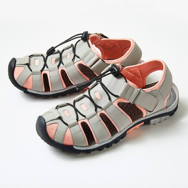 Ladies Active Sandals Grey Pink