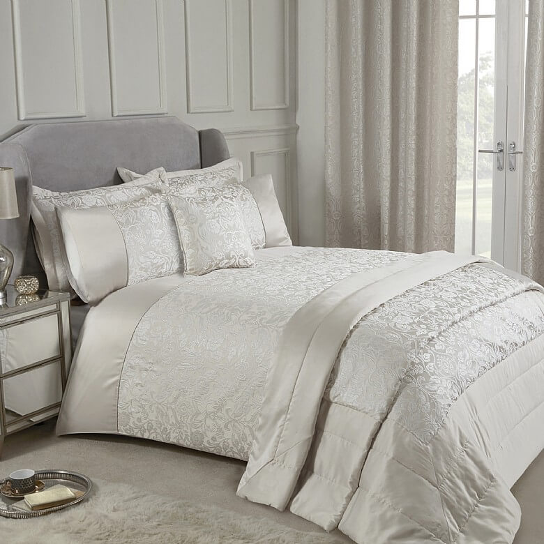 Eden Jacquard Bedspread Set Cream