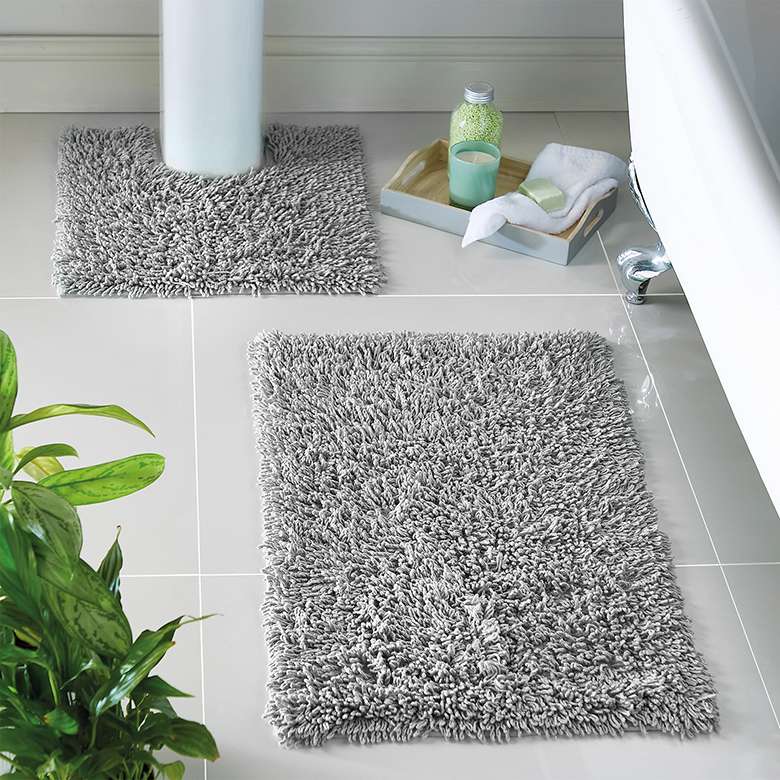 Silver bath store mat