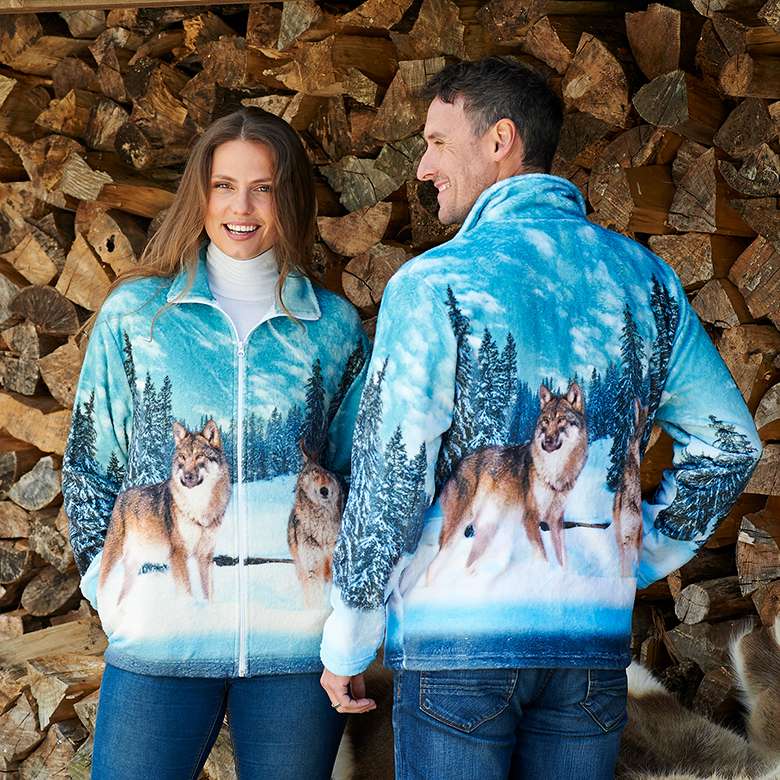 Fleece animal jacket sale