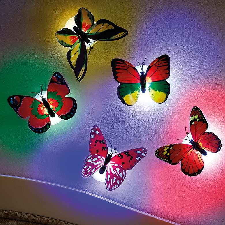 Led 3d butterfly discount wall lights